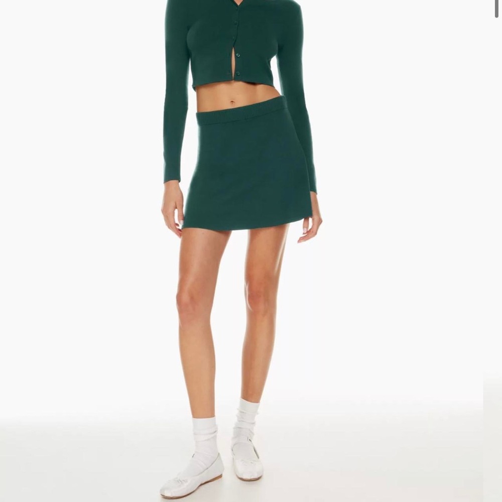 Aritzia Sunday Best Green Scarab Paolo Low-rise Skirt Size Small